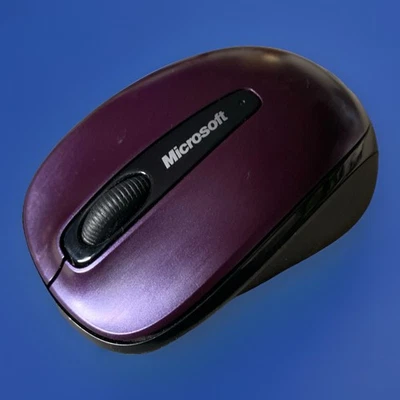 Microsoft Wireless Mobile Mouse 3500 Model 1427 w/ Receiver Purple Tested - Image 1 of 4