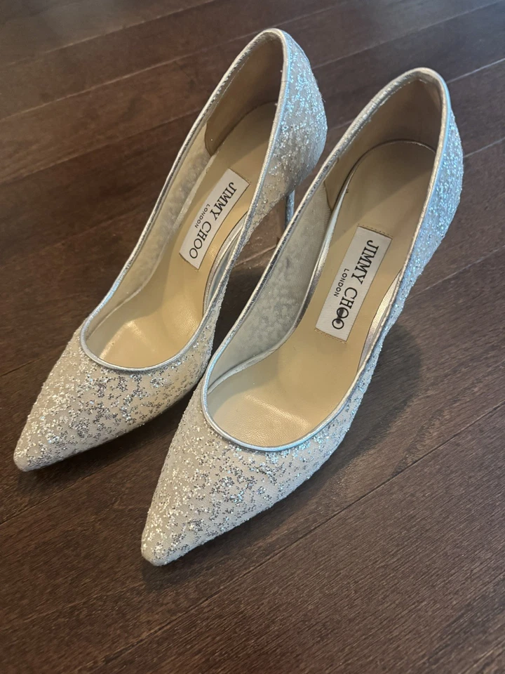 Nuevos Tacones Jimmy Choo Romy Brillo Marfil Talla: 36.5 (US 6.5) Foto 1 de 4