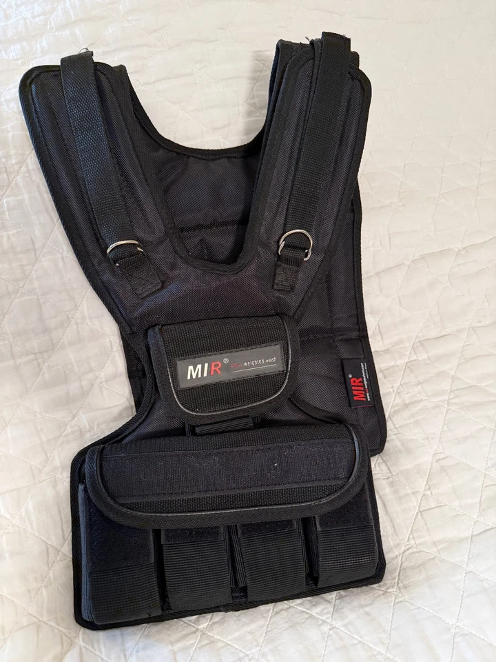 Chaleco con peso MIR Pro para hombre incluye pesas de hierro de 4 - 3 lb, 11 ranuras totales Foto 1 de 4