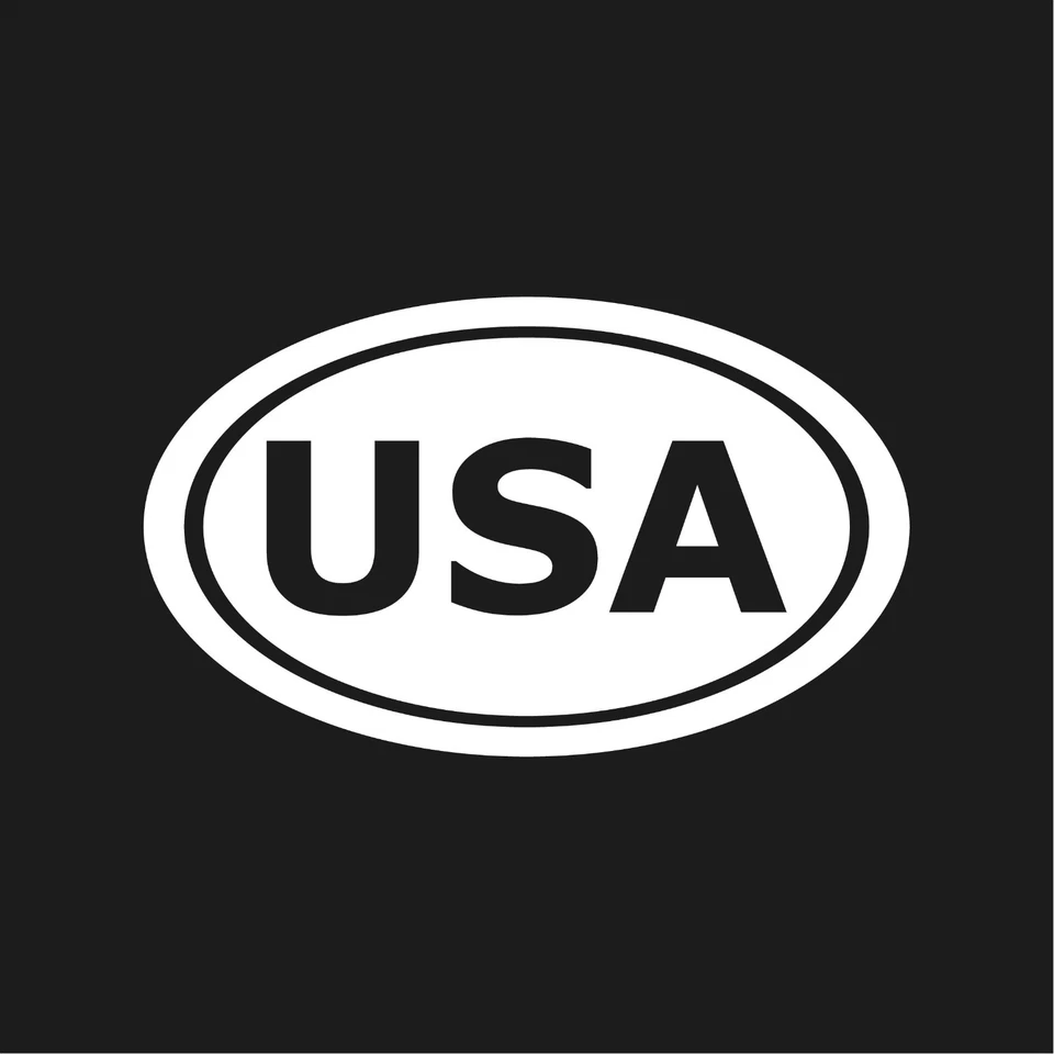 ORACAL USA Oval Vinyl Decal Oval US Patriotic Sticker