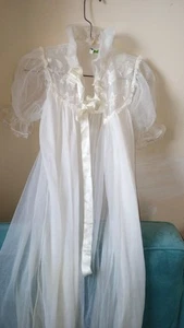 Conjunto de Camisón Peignoir De Colección Puro Glamour Bata Encaje Años 60 Hollywood Talla 32 EE. UU. **Leer - Imagen 1 de 17