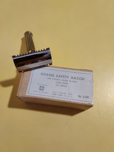 Vtg Adams Safety Razor with Open Original Box No A-6M Made In Germany - Picture 1 of 9