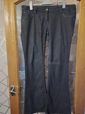 Low Rise Dark Blue Jeans Size 16 Skinny Kickflare - Image 1 of 2