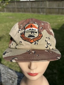 Vintage 1990’s Desert Storm Hat Cap Military Camo Hat Patch CLEAN - Picture 1 of 9