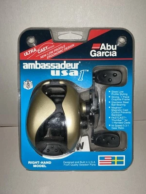 Abu Garcia Ambassadeur USA 1 Fishing Reel Baitcast Made In USA Sweden Parts RH - Image 1 of 4