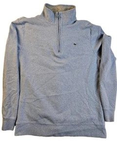 Vineyard Vines Performance Sweater Mens M 1/2 Zip Saltwater Blue - Picture 1 of 7