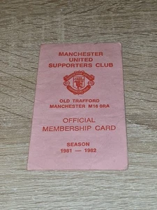 MANCHESTER UNITED SUPPORTERS CLUB - OFFIZIELLE MITGLIEDSKARTE - 1981-1982 - Bild 1 von 1
