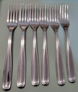 INSICO International Stainless Co. Juego de 6 tenedores de cena de 7,25" patrón desconocido - Imagen 1 de 4
