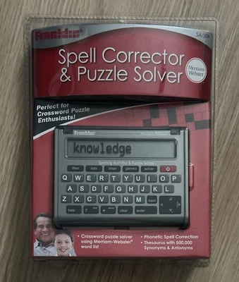 **NEW SEALED** Franklin SA-309 Merriam Webster Spell Corrector & Puzzle Solver - Image 1 of 4