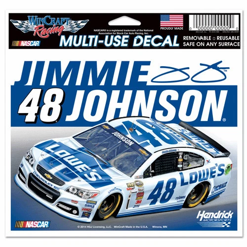 JIMMIE JOHNSON #48 LOWES NASCAR NÚMERO 6" X 4" CALCOMANÍA MULTIUSOS  Foto 1 de 1