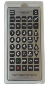 Jumbo Universal Remote Control Innovage 8 Devices TV VCR DVD ~TESTED~ - Picture 1 of 7
