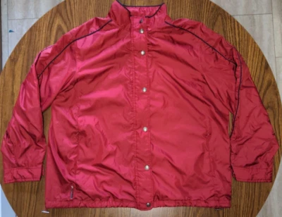 RARO CORTAVIENTOS VINTAGE LAUREN RALPH LAUREN rojo pista jogging para mujer talla XL Foto 1 de 4