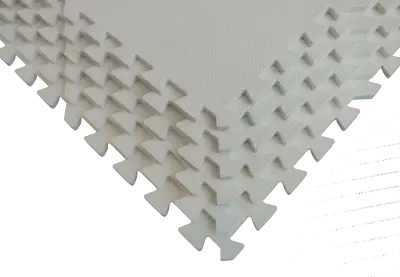 Azulejos cuadrados suaves entrelazados Get Rung de 3/8" EVA - Alfombra antifatiga para gimnasio y juego Foto 1 de 2