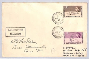 BRITISH ANTARCTIC TERRITORY Cover Argentine Islands Graham Land CDS 1971 ZT62 - Picture 1 of 10