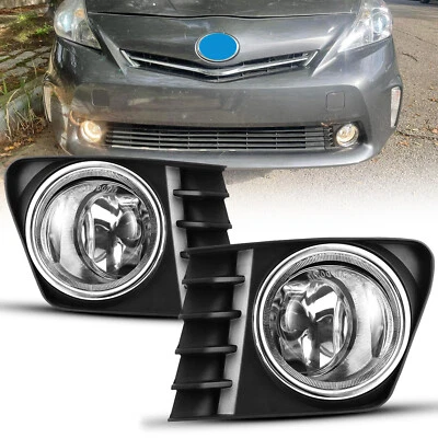 Luces antiniebla transparentes para Toyota Prius V 2012-2014 lámpara de parachoques con kit de cableado + interruptor Foto 1 de 4