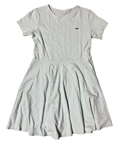 Vestido Vineyard Vines 100 % algodón línea A para niñas - verde menta - mediano (10-12) - Imagen 1 de 4