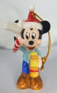 Disney Schmid Malaysia 1991 Mickey Mouse on stick Horse Porcelain Ornament - Picture 1 of 5