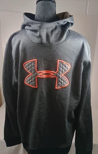 Sudadera con Capucha Under Armour Gris Logo Pullover Cold Gear Para Hombre Talla XL - Imagen 1 de 8