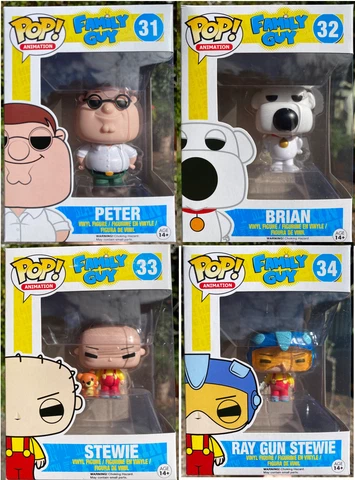 Family Guy - Peter Stewie Brian Griffin Ray Gun Rupert Funko Pop Vinyl SET OF 4 Cover