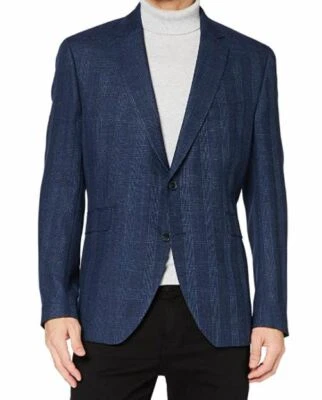 Hackett Hopsack check blazer partially lined  - poly, wool, viscose & linen mix - Image 1 of 4