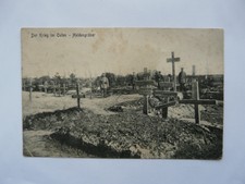WW1 German Postcard/Feldpost. The War in the East. German Military Cemetery 