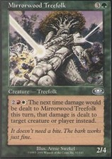 MTG magic cards 2x x2 Light Play, English Mirrorwood Treefolk Planeshift
