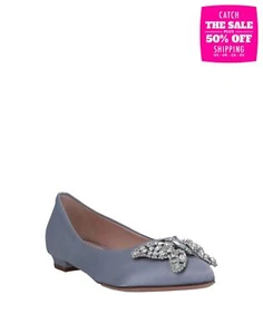 RRP€650 ARUNA SETH Satin Ballerina Shoes US5.5 UK2.5 EU35.5 Butterfly Rhinestone - Imagen 1 de 9