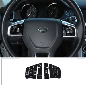 For Land Rover Discovery Steering Wheel Button Decorative Sticker Black Alloy - Picture 1 of 9