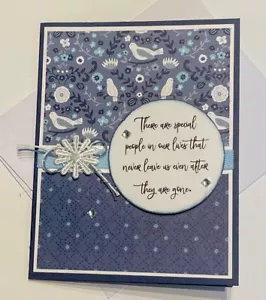 Stampin Up SYMPATHY COMFORT Encourage DIY Card Kit Countryside Inn DSP Qty 4 - Picture 1 of 3
