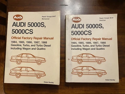 Manual de servicio de reparación de taller Audi 5000S CS Quattro 1984-1988 2 vols. Bentley Foto 1 de 2