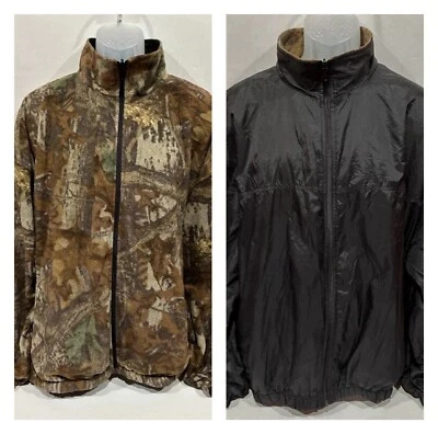 Vintage Men’s Duxbak Jacket Reversible Camo/Black Fleece Nylon Size XL Hunting - Image 1 of 4