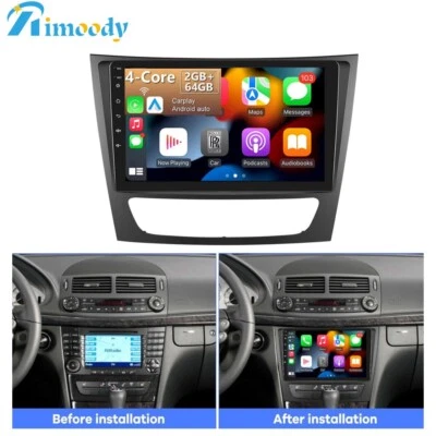 For Mercedes Benz W211 E320 E350 E500 CLS550 Android 15 Car Stereo Radio Carplay - Image 1 of 4
