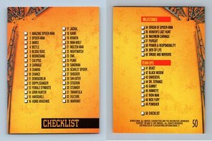 Checklist #50 Spider-Man International 1997 Fleer Trading Card