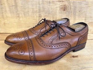 Allen Edmonds Strand Cap Toe Oxford Walnut Brown Leather Shoes Size US 9 D - Picture 1 of 19