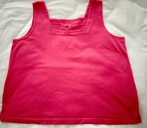 100 % Baumwolle. Frische Produkte S/L Top Hot Pink Quadratischer Ausschnitt 100 % Baumwolle USA Neu mit Etikett - Bild 1 von 2