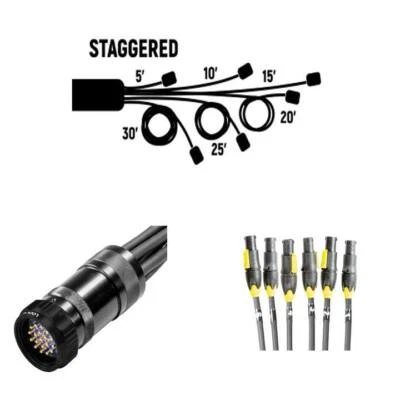 SOCO SOCAPEX 19 PINES a 6 hembra True1 Breakout escalonado 5,10, 15, 20, 25, 30 pies Foto 1 de 3