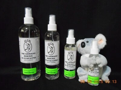 ACEITE ESENCIAL PURO DE EUCALIPTO 100% 2 oz - 16 oz DOBLE DESTILACIÓN DETENER EL DOLOR AHORA Foto 1 de 4