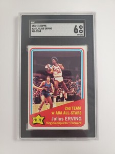 1972-73 Topps #255 Julius Erving SGC 6 Rookie ABA All Star