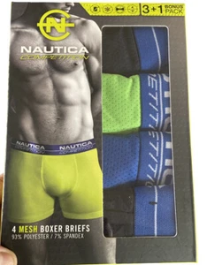 Nuevo con etiquetas. Náutica. Pack de 4. Calzoncillos boxer de competición de malla para hombre ~ medianos ~ MRSP $42,00 - Imagen 1 de 3