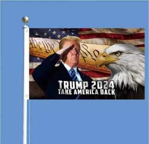 Donald Trump Flag 2024 USA Eagle We the People Take America Back (3×5 Ft) - Picture 1 of 4