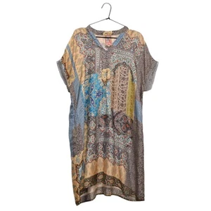 Johnny Was 100% Silk Designer Multicolor Dress Size S Relax Fit - Picture 1 of 7