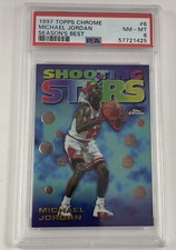1997-98 Topps Chrome #6 Michael Jordan SHOOTING STARS SEASON'S BEST PSA 8