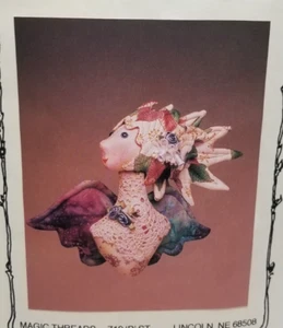 Victorian Angel 6" Ornament Pattern w/ Fabric & Embellishments by Magic Threads - Picture 1 of 9
