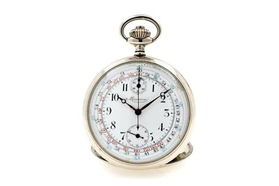 MINERVA Rare Vintage Pocket Watch Chronograph Collum Wheel (SO1045) - Image 1 of 4