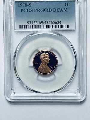 1978-S Lincoln Memorial Reverse Cent PCGS PR69RD DCAM - Image 1 of 4