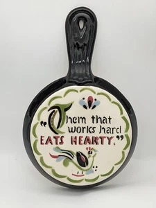 Vtg California Cleminson "Them that Works Hard Eats Hearty "Wall Hanger Pockets - Picture 1 of 5