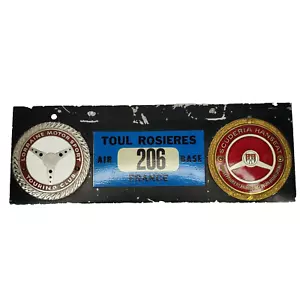 Lorraine Motor Sport License Plate Emblems 1960's Scuderia Hanseat Toul Rosieres - Picture 1 of 11