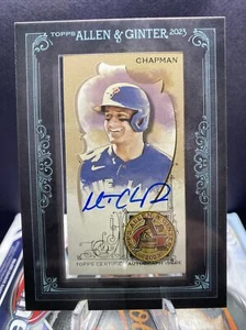 2023 Topps Allen & Ginter Mini Black Framed Auto Matt Chapman /25 - Picture 1 of 6