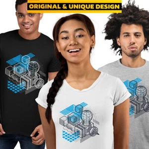 Camiseta Elementos Ilustración Isométrica Formas Gráfico Novedad Constructor Regalo Camiseta - Imagen 1 de 27
