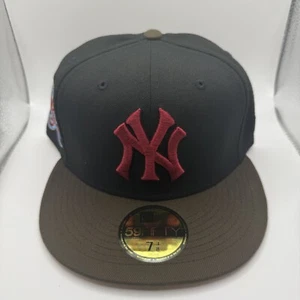 New Era 59Fifty New York Yankees 75th World Series Black/Brown Fitted Hat 7 3/8 - Picture 1 of 7